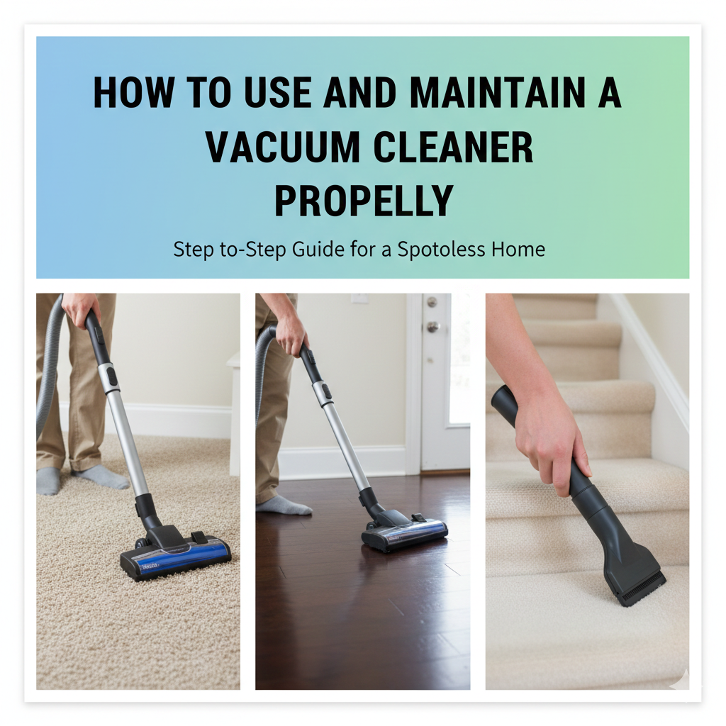 Use and Maintain a Vacuum Cleaner Properly
